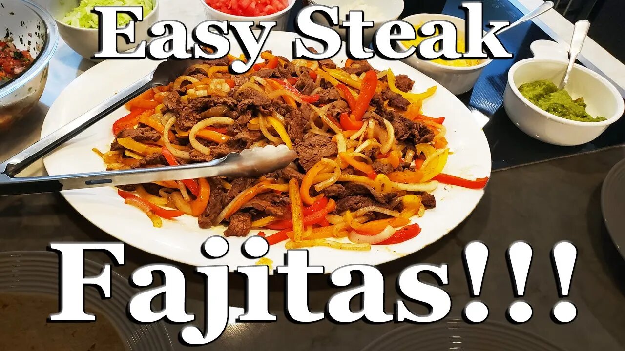 Easy Steak Fajitas on the Flat top