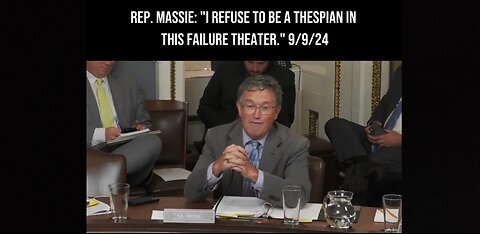 Thomas Massie Calls Out The Political Theater In Congress