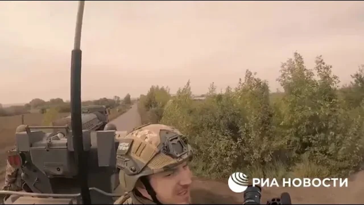 The Armed Forces of Russia near the village of Torskoye, which is under the Red Estuary