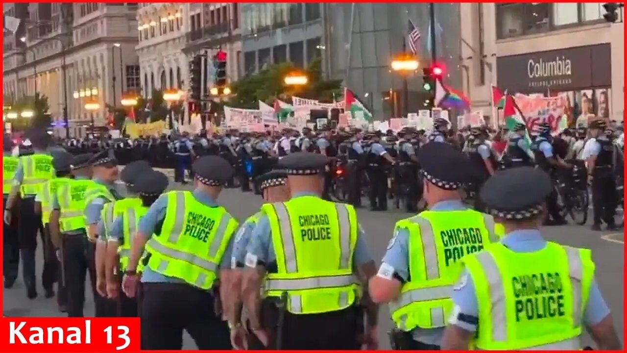 After the USA's great support for Israel, a protest started in Chicago