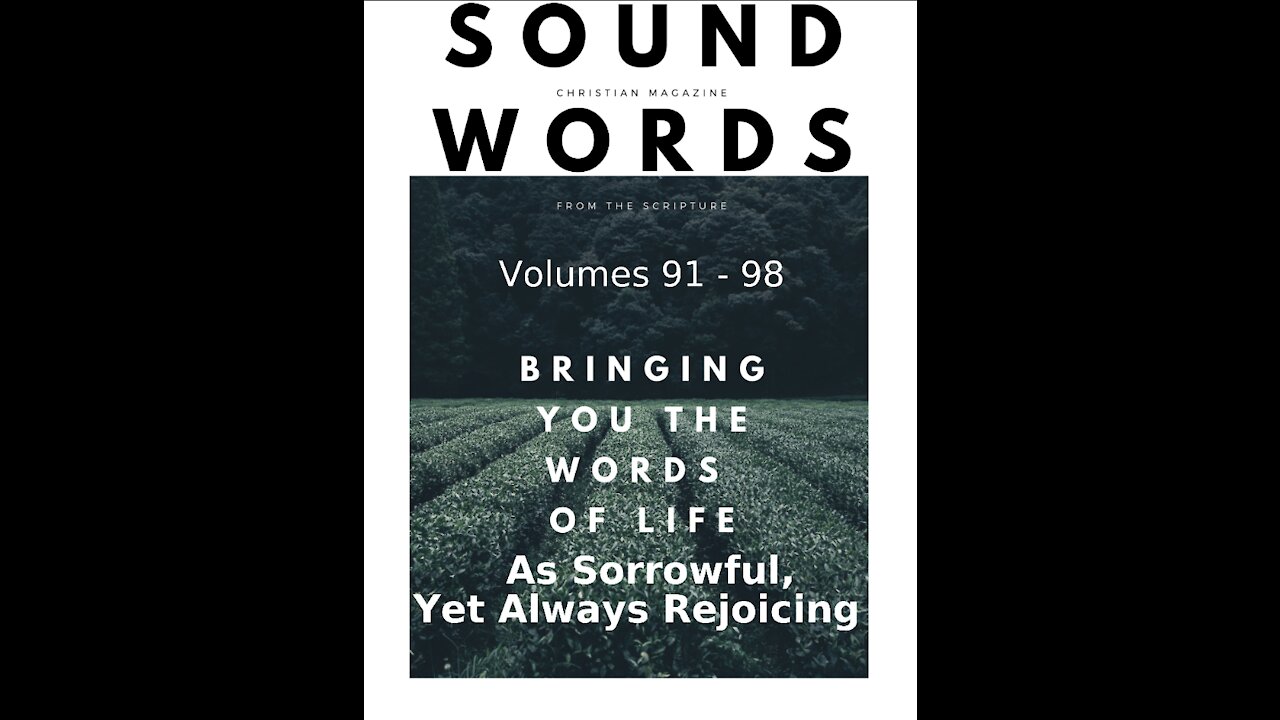 Sound Words, As Sorrowful, Yet Always Rejoicing