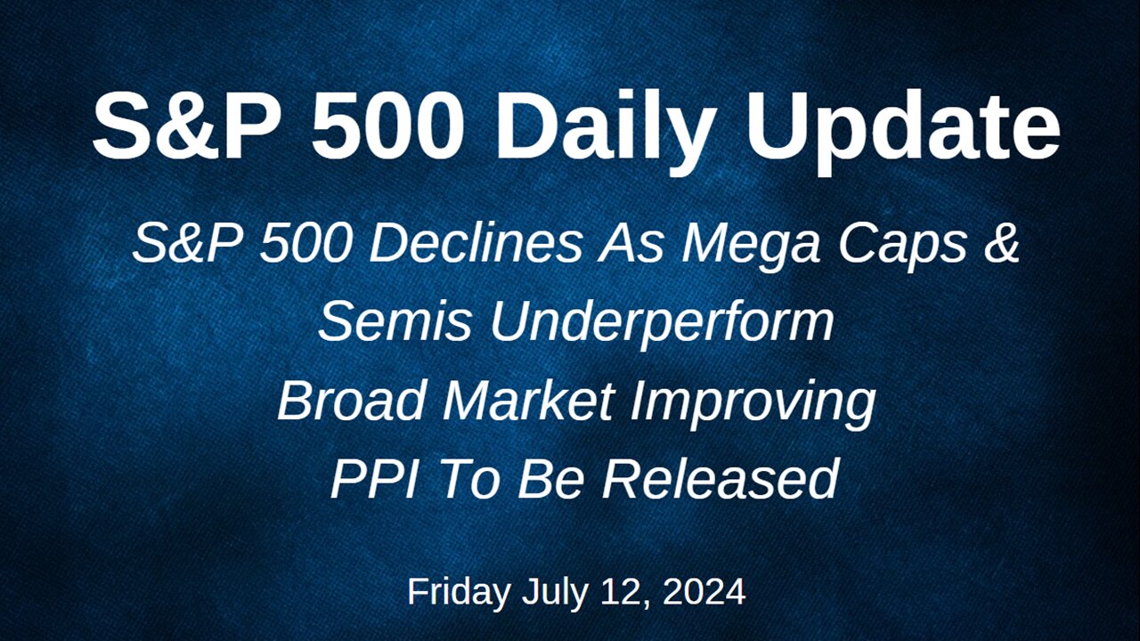 S&P 500 Daily Market Update for Friday July 12, 2024