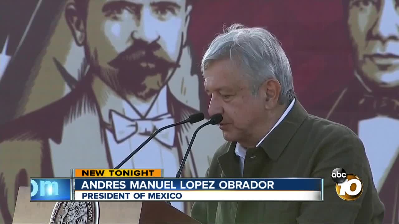Mexican president visits Tijuana hours after tariff deal with U.S.