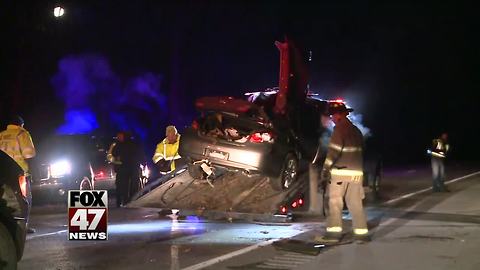 Early morning crash on I-96 WB near Howell