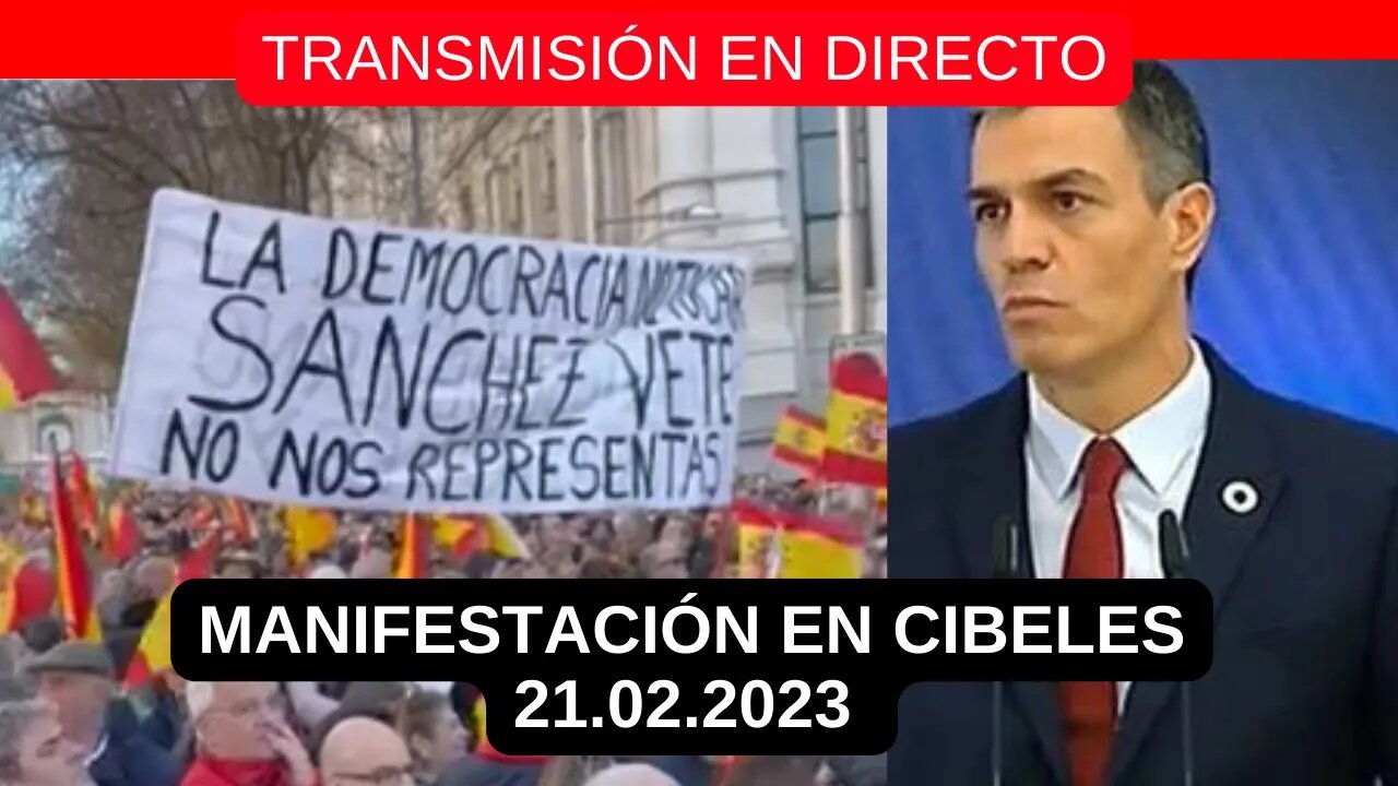 Manifestación en Cibeles EN VIVO y Arenga de Patricio Lons