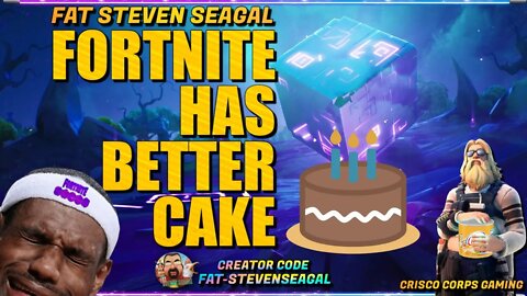 🔴LIVE #Fornite 🔵 FAT STEVEN SEAGAL #Fortnitemares has Better Cake