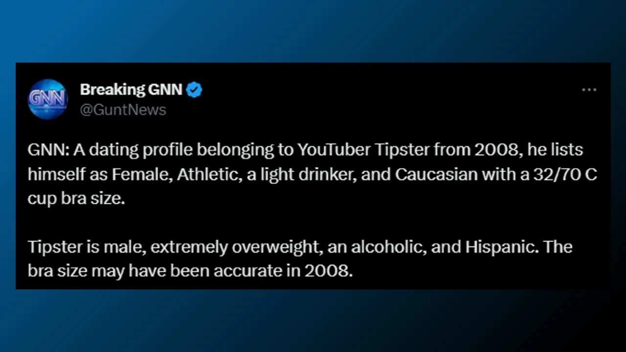 Tipster denies having used a dating service...as a woman