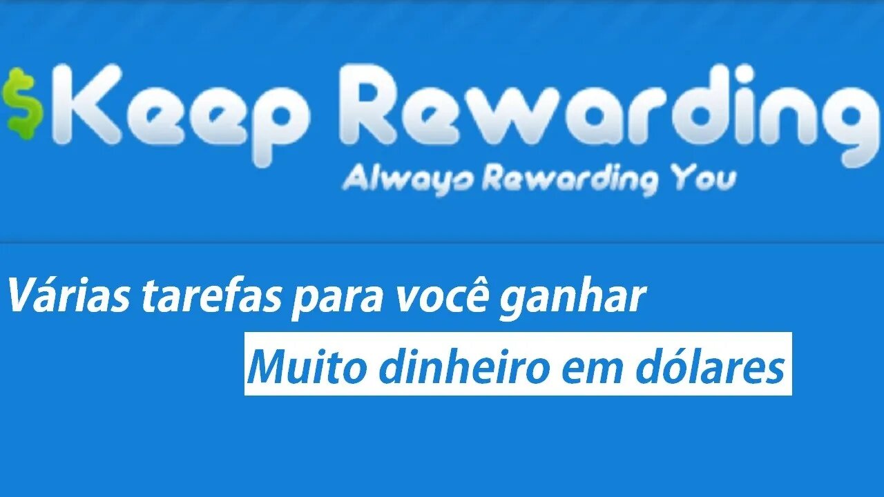 Site com várias possibilidades de ganhar dinheiro Keep Rewarding