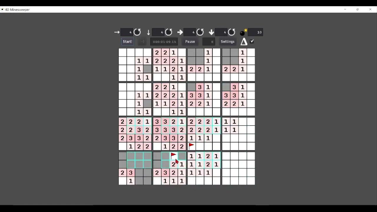 More 4D minesweeper
