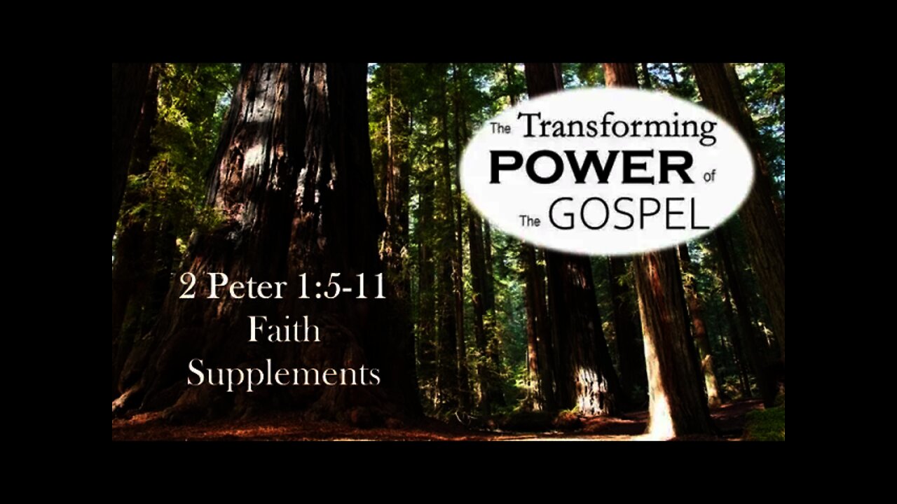 The Transforming Power of the Gospel--2 Peter 1:5-11 "Faith Supplements"