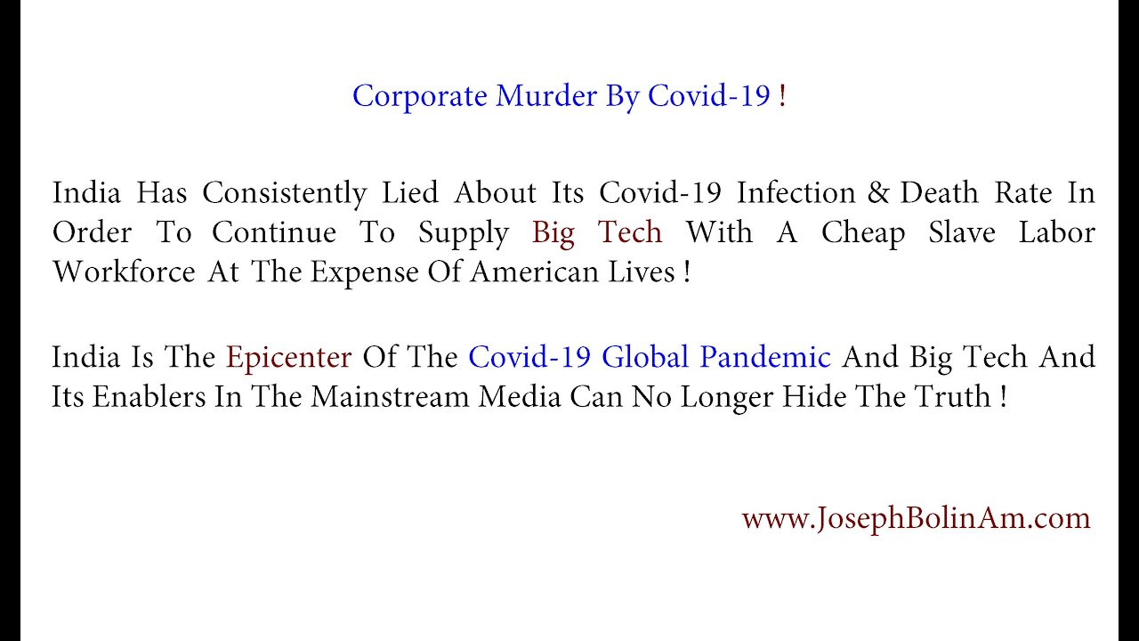 India Conspired With Twitter & Big Tech To Hide True Covid Numbers