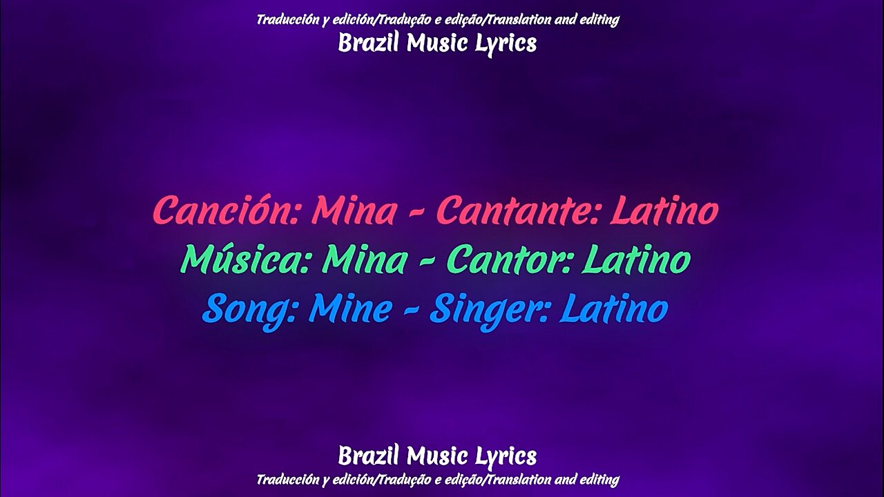 Brazilian Music: Mine - Singer: Latino