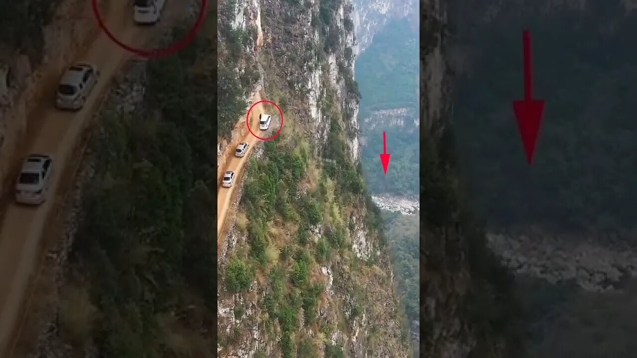 Traveling on the Edge of the Mountain. Have you ever Travel in Such Condition? Tell me in Comment's.