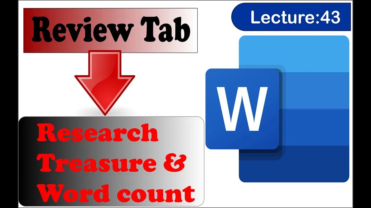 HOW TO USE RESEARCH,THESAURUS,WORD COUNT|REVIEW TAB|SADAR KHAN TV