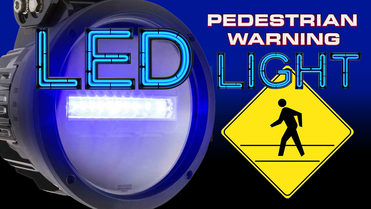 90W High Intensity Pedestrian Warning LED Light - 12-32V DC - Blue Beam 50ft - Crane Operations