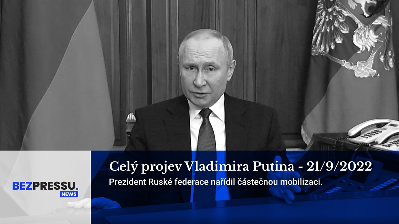 Celý projev Vladimira Putina 21/9/2022