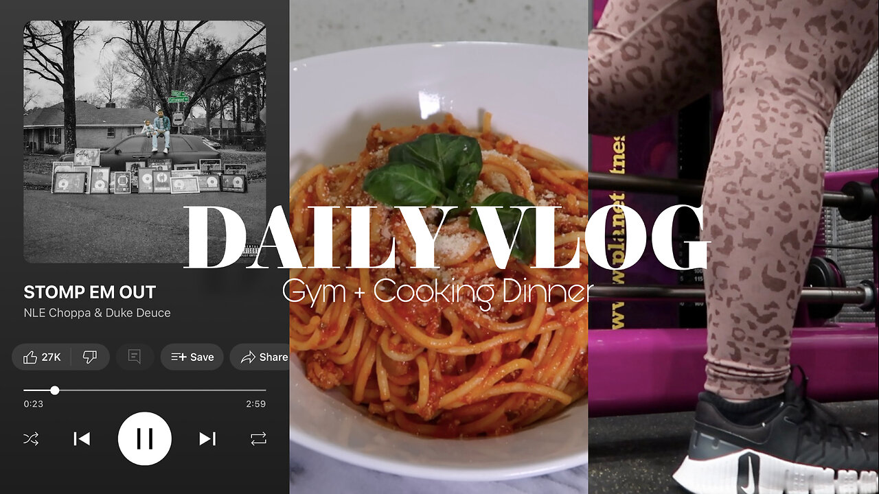 DAILY VLOG | GYM + MAKING THE BEST GROUND TURKEY SPAGHETTI