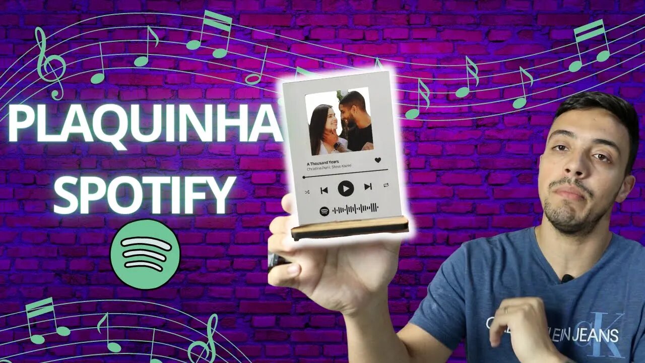 Como fazer Plaquinha do Spotify Personalizada com código e foto na Sublimação