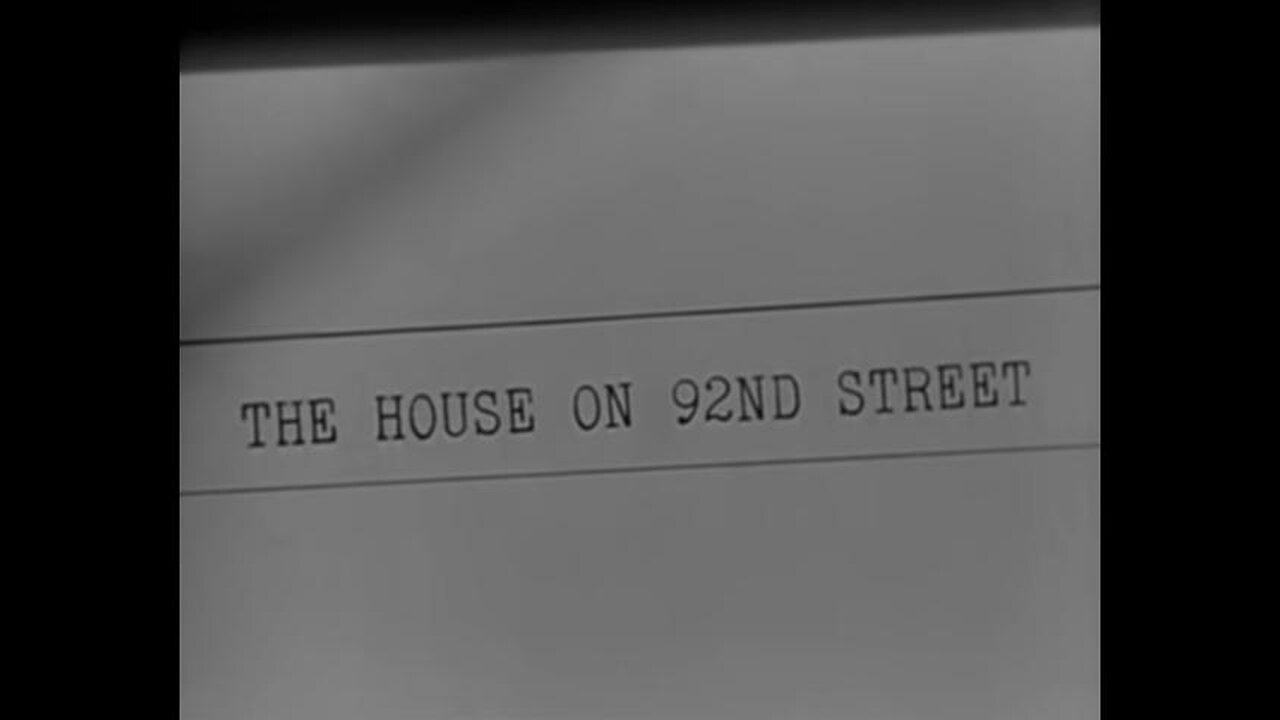 The House on 92nd Street (1945) B&W WWII Nazi Spy Thriller