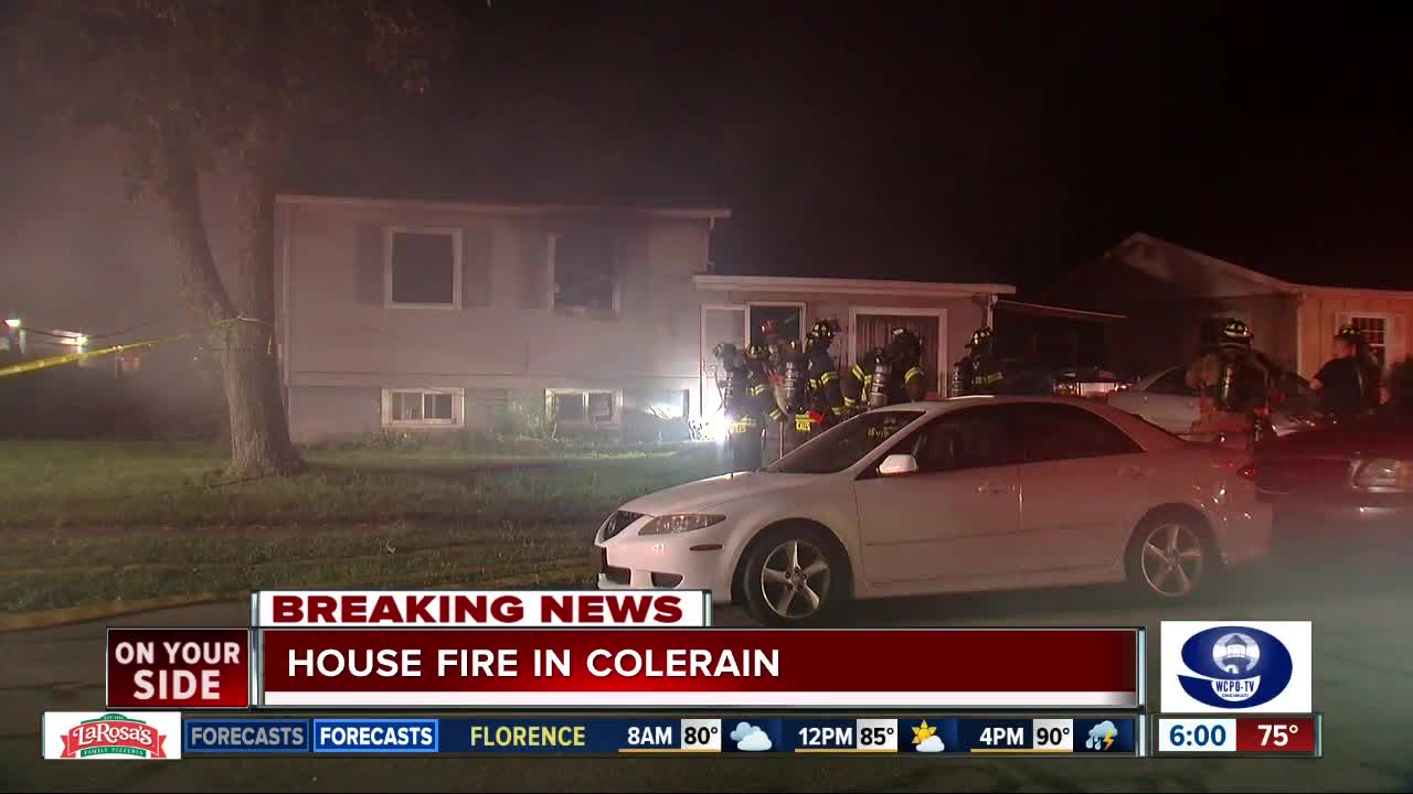 Sunday morning house fire in Colerain