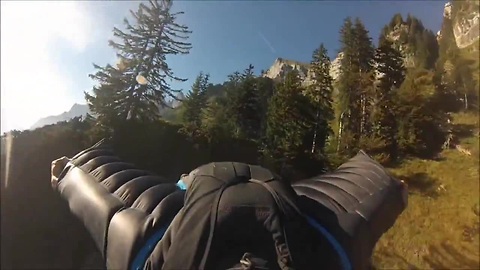 Wingsuit proximity flight through trees