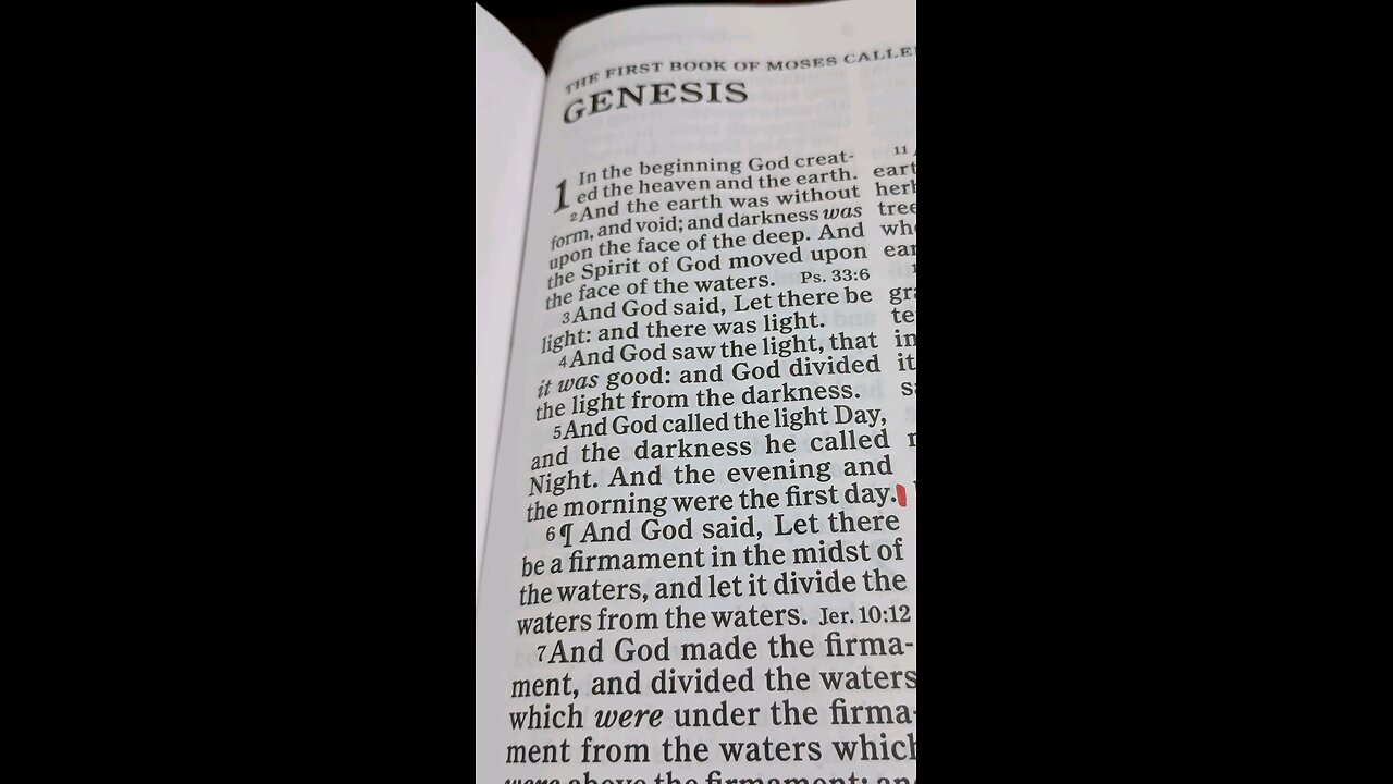 Bible Reading Genesis Chapter 1 Verse 3