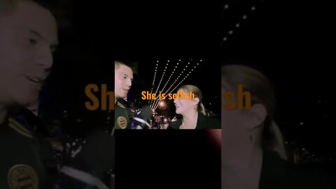 Watch this selfish girl. crazy