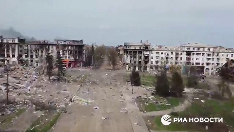 Aerial shots from the center of Artyomovsk ( Bakhmut )