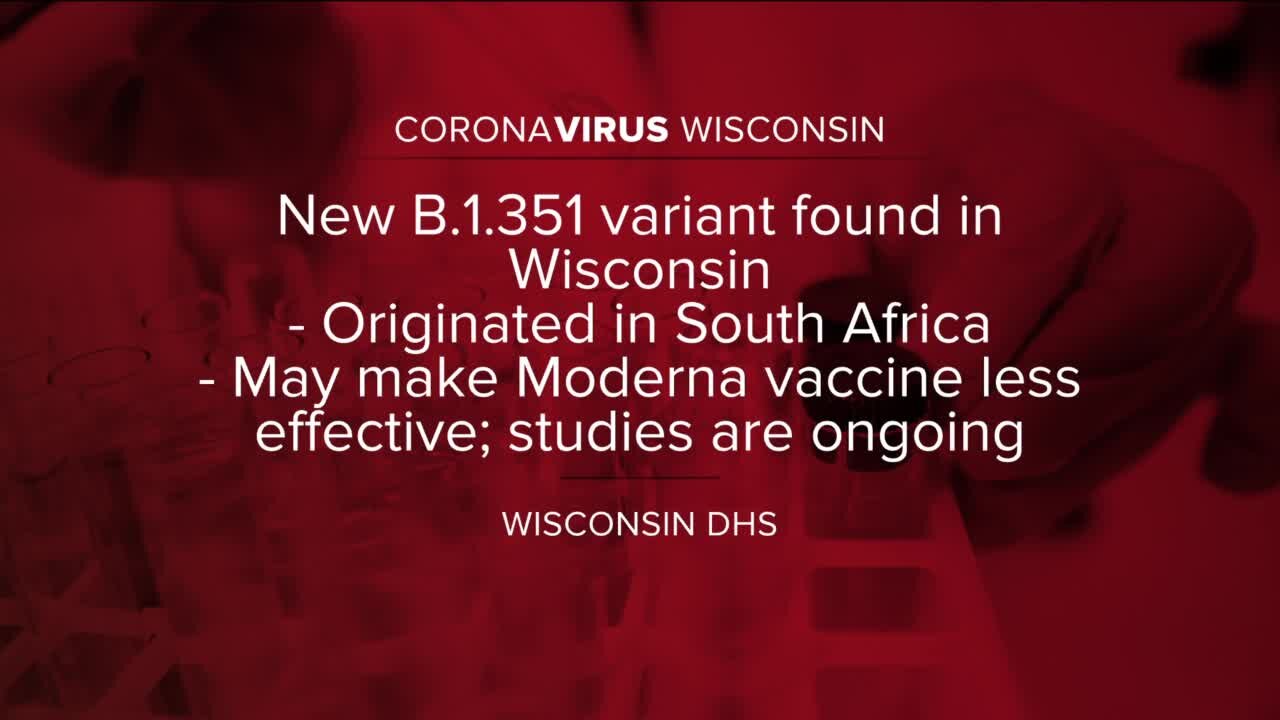 First known case of South Africa COVID-19 variant detected in Wisconsin: DHS