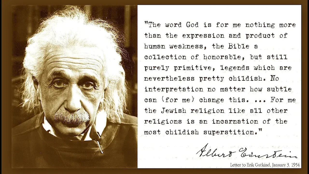 Einsteins Letter "The word God is the product of human weakness" Todays Headlines