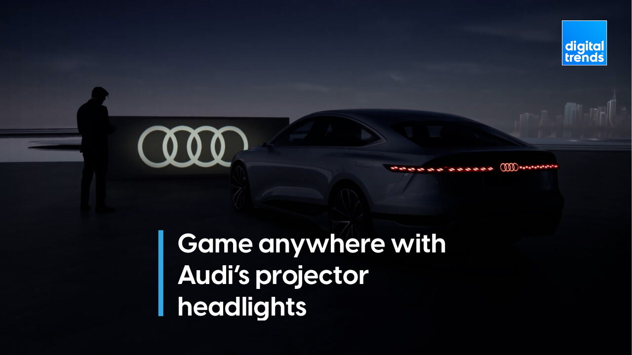 Game on the go with Audi's projector headlights