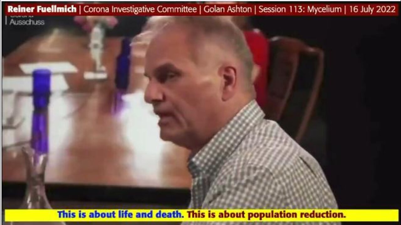 Attorney Dr Reiner Fuelmich: This is About LIFE & DEATH, POPULATION REDUCTION: Short Clip from Session 113