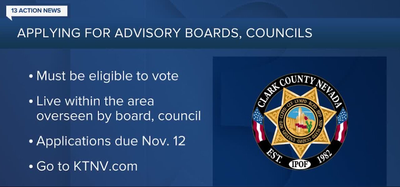 Clark County seeks applicants for Town Advisory Boards, Citizens Advisory Councils