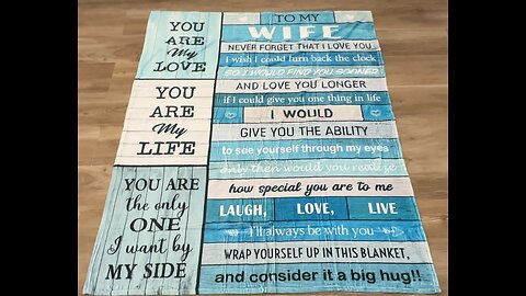 Unpacking UnBoXing Look at a Great Gift for Woman Wife Girlfriend Large Blanket 60"x50" Nice Sayings