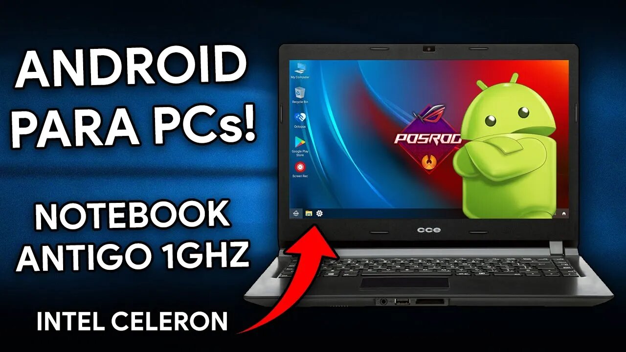 Revivi meu NOTEBOOK ANTIGO instalando ANDROID dentro dele | PhoenixOS ROG Edition POSROG Android