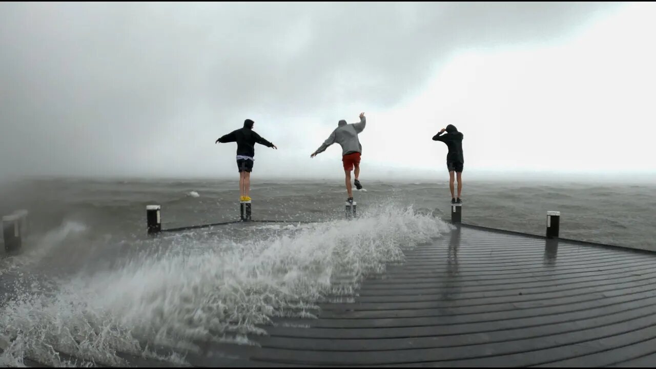 Hurricane Sally - Hang Time and Storm Surge Pensacola Beach