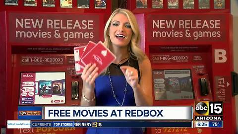 Get free Redbox movies every time you rent!