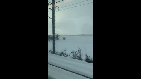 Heavy snowfall in Shiga prefecture Japan