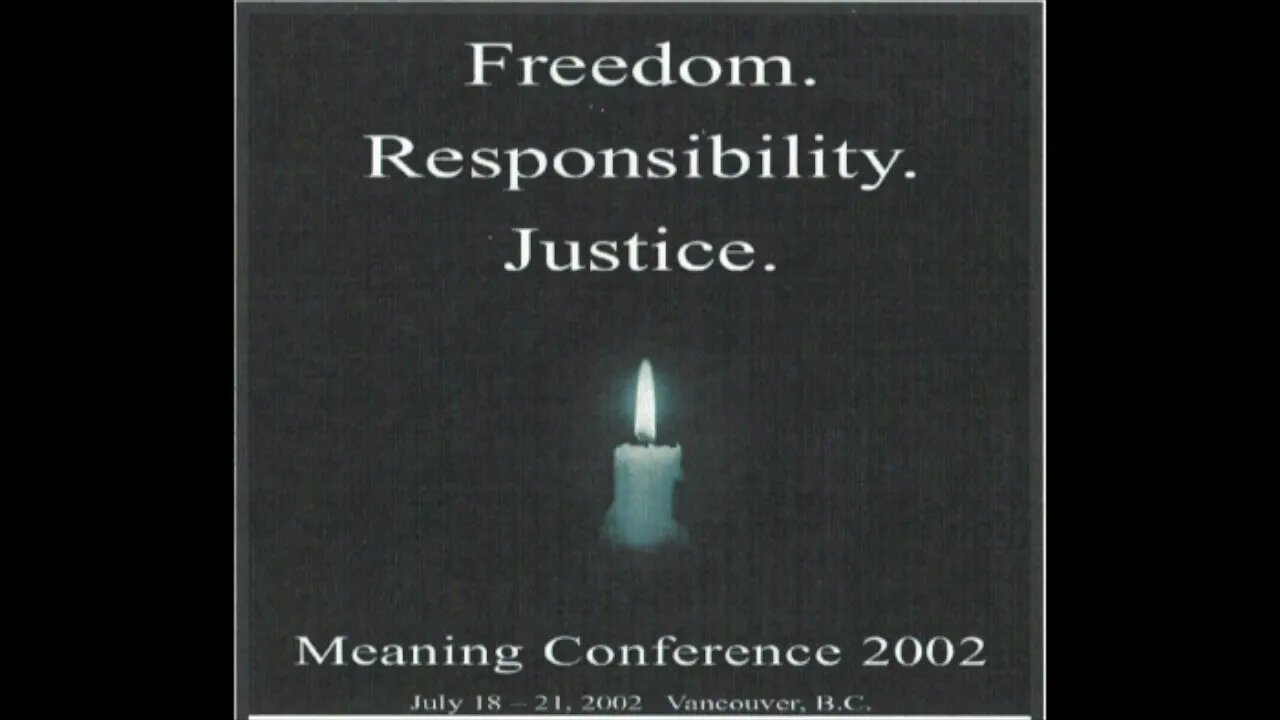 The Reality of Conscience | Dr. Karel Balcar | PS15 Meaning Conference 2002