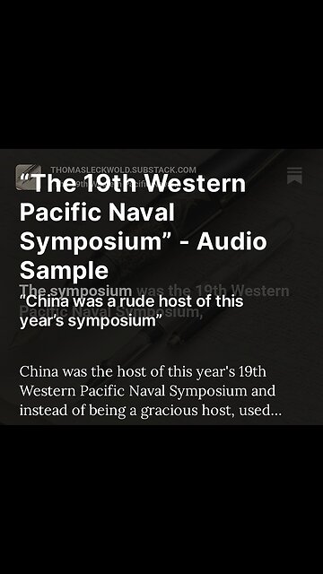 “The 19th Western Pacific Naval Symposium” - Audio Sample