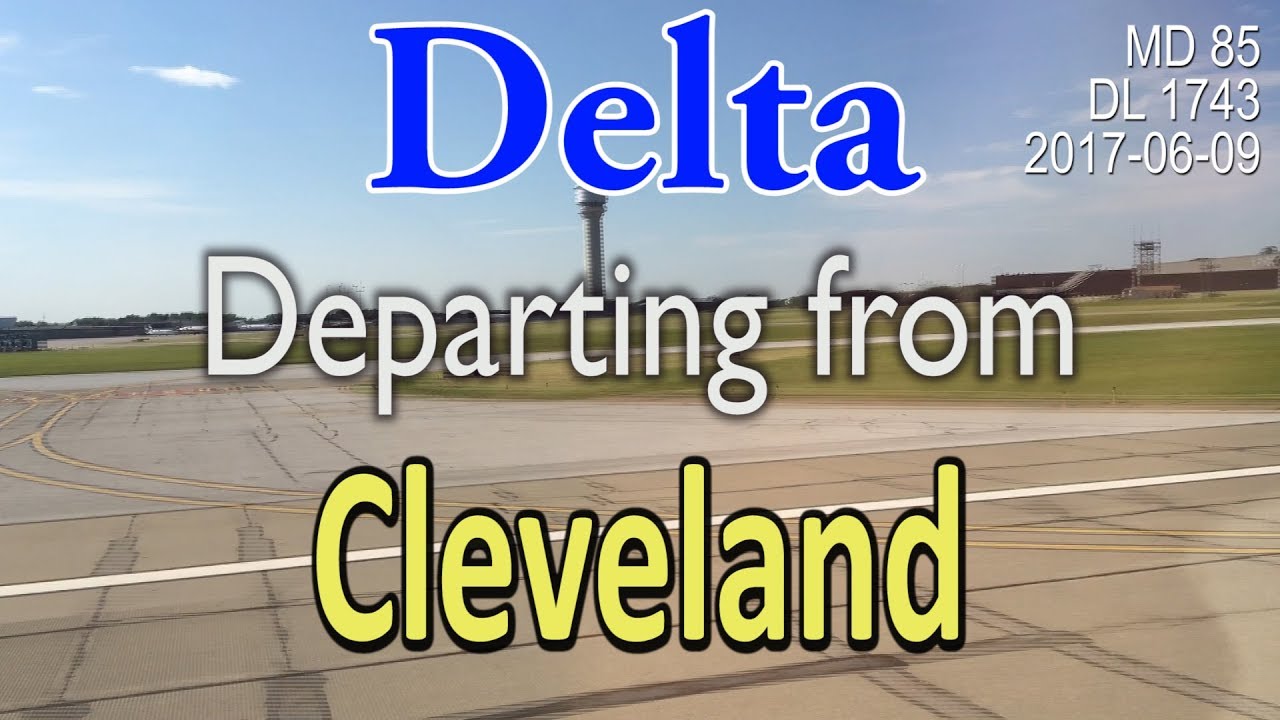 Delta flight taking off from Cleveland in MD-85 #DL1743