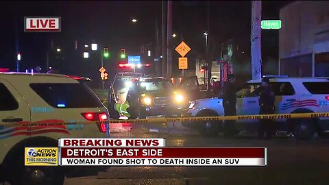 Woman found shot dead inside SUV on Detroit's east side