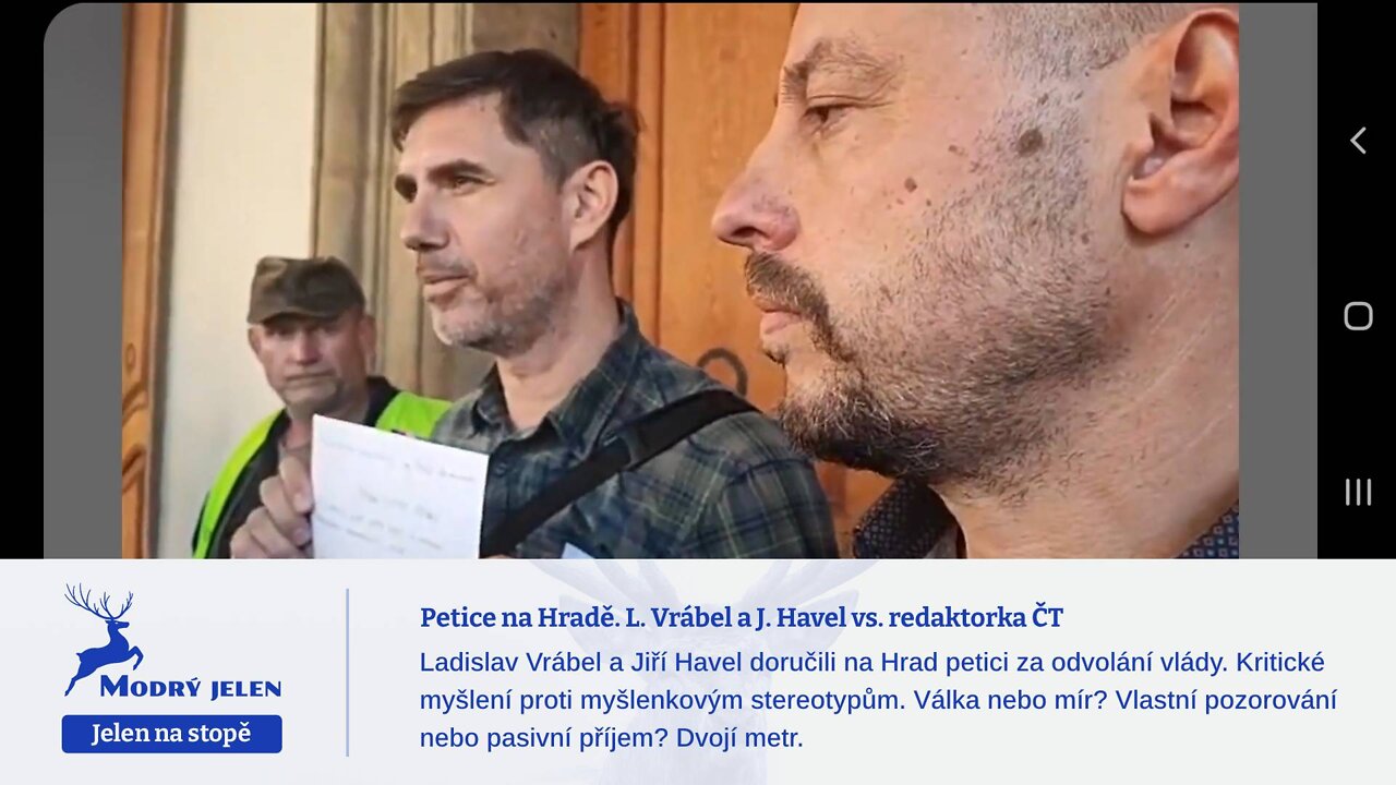 Petice na Hradě. L. Vrábel a J. Havel vs. redaktorka ČT