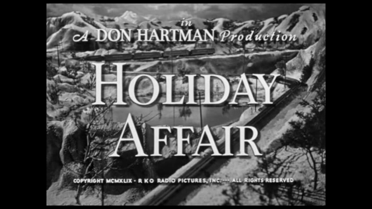 Holiday Affair (1949) B&W Christmas Romance Comedy starring Robert Mitchum and Janet Leigh