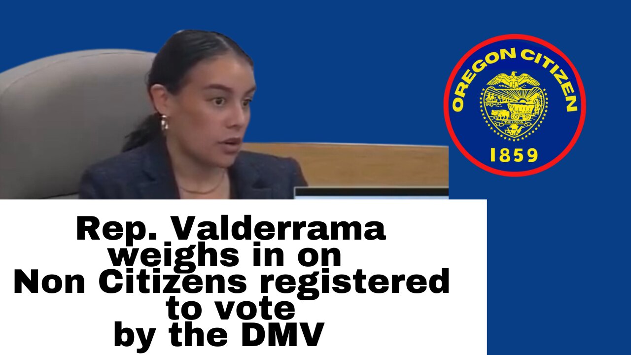 OREGON - Oregon Rep Valderrama ONLY Concern is expressed for the NON CITIZENS