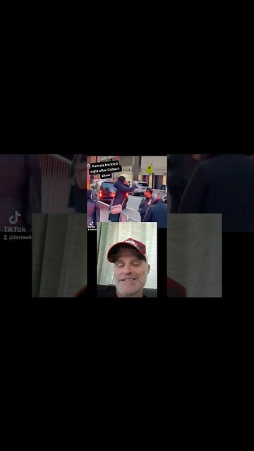 Kamala gets heckled outside of Colbert show...oh yes