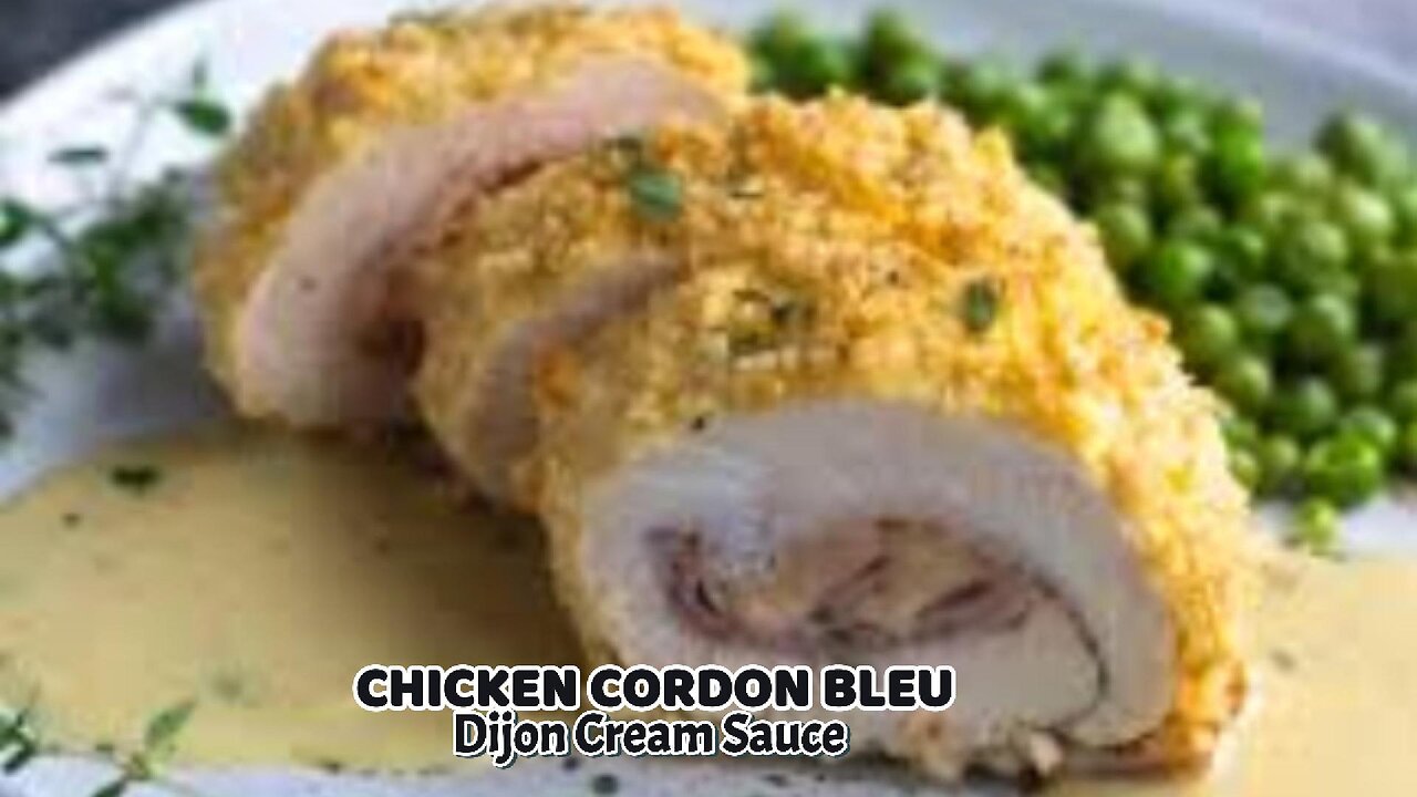 Chicken Cordon Bleu with Dijon Cream Sauce