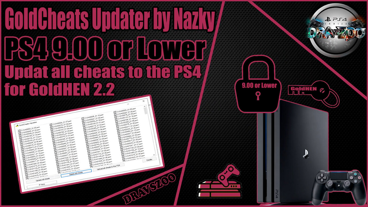 GoldCheats Updater by Nazky for GoldHEN PS4 9.00 or Lower!