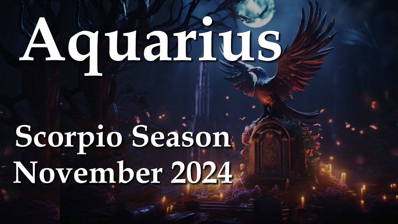 Aquarius - Scorpio Season November 2024