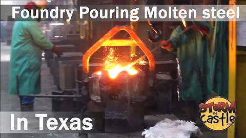 Pouring Molten Metal in a Texas Foundry